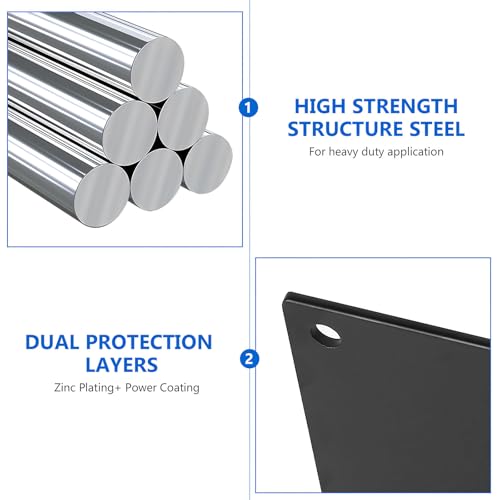 4 Pcs Post Base for Concrete Heavy Duty Patio Column Base Plate, Post Base Steel Plates - Image 3