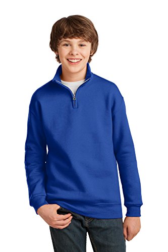 Jerzees Youth NuBlend Quarter-Zip Cadet Collar Sweatshirt, Small, Royal2