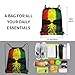 SEOCKA Jamaican Tree Roots Rock Reggae Drawstring Backpack Gym Bag Sackpack Zipper Cinch Sports Backpack For Men Women