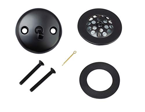 tub drain switch cover - Artiwell Trip Lever Tub Trim Kit Set With Trip Lever Overflow Face Plate, Trip Lever Bathtub Drain with Strainer, Overflow and Matching Screws (MATT BLACK)