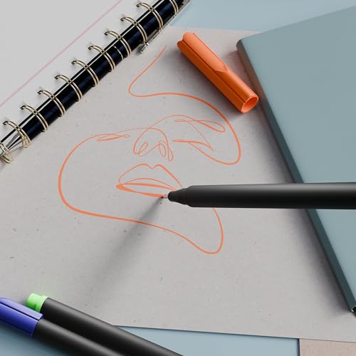Image of Linc Fineliner Marker Pens, 0.4 mm (Multicolor, Pack of 10)