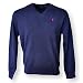Polo Ralph Lauren Mens Pima Cotton V-Neck Sweater (Bright Navy , Large)