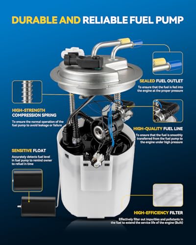 Image of PHILTOP FG1055 Electric Fuel Pump Assembly Compatible with Suburban 1500 2008-2014 5.3L, Yukon XL 1500 2008-2014 5.3L /6.2L, Avalanche 2008-2013 5.3L, Escalade EXT 2009-2013 6.2L, ESV 2009-2014 6.2L
