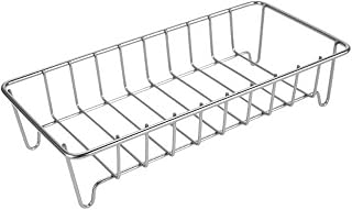Teensery 1 Piece Stainless Steel Storage Basket Metal Wire Storage Bin Tabletop Rectangle Organizer Kitchen Spice Rack for Bathroom, Bedroom, Pantry, Laundry Room