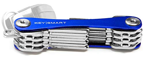 KeySmart Extended | Kompakter Schlüsselhalter und Schlüsselbund Organisator (2-22 Schlüssel, Blau)