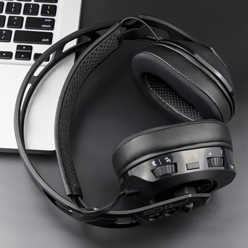 SOULWIT Repuestos Almohadillas para Plantronics (Poly) Rig 600 Pro (HS/HX), Rig 700(HD/HX/HS), Rig 700 Pro(HS/HX), Rig 800(HD/HS/LX), Rig 800 Pro(HD/HX/HS), Rig 900 Max HX Auriculares - Negro CG miniatura 7
