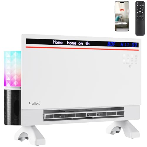 Smart Electric Space Heater with Bluetooth Speaker & RGB Light,