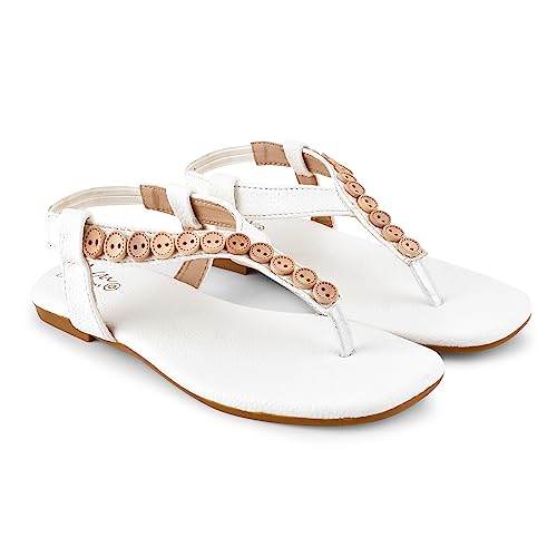 Image of JM LOOKS Fashion Black Stylish Flat sandal Casual Flat Fancy Solid Comfortable Sole For Womens & Girls