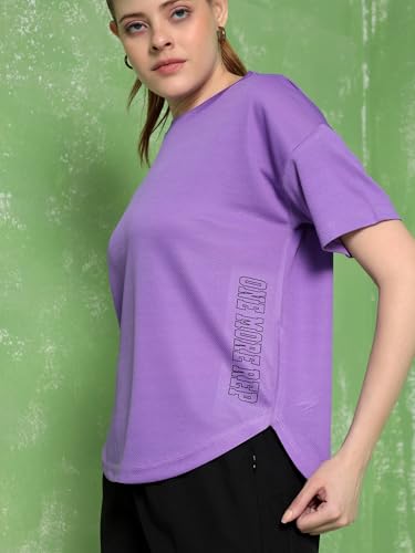 Image of Kvetoo Women Apple Cut Gym T Shirt Breathable Workout Tee Slim Fit Activewear Top Sports Training Yoga T Shirt Women