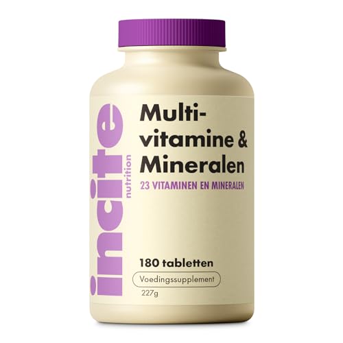 Incite Nutrition Multivitamine Tabletten. 6 Maanden Voorraad. Formule met 23 Vitamines & Mineralen. Ondersteunt Immuunsysteem, Energie, Botgezondheid. Geschikt voor Vegetariërs & Veganisten