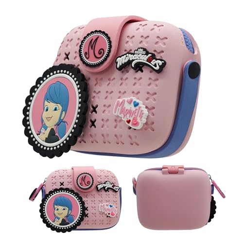Miraculous Ladybug - Pop n' Swop Marinette Pink Purse for Girls and Women, with 3 Clip-on Badges, Handle and Zipper, Lightweight Durable Waterproof Handbag (Wyncor)2