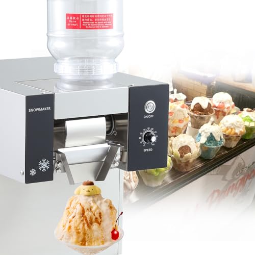 Kolice Commercial Automatic Shaved Ice Machine, 275 lbs/day Snow Cone Shaver, Snowflake Ice Machine, Air Cooling for Restaurant, Milktea Shops, Food Van, Home etc