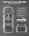3W Floor Mats & Cargo Liner & Seatback Mats for Volkswagen Tiguan 2025 2026, All-Weather Protection TPE Car Mats 2 Rows Full Set for VW Tiguan Accessories, Black