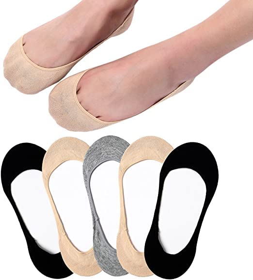 chacko Women's Invisible Cotton loafer Socks For Boat_Free Size(Pack Of 05,White,Black And Grey)-picture-38