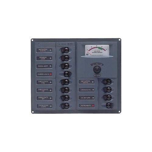 BEP 902-DCSM, DC Circuit Breaker Panel with Digital Meter, 12 Loads