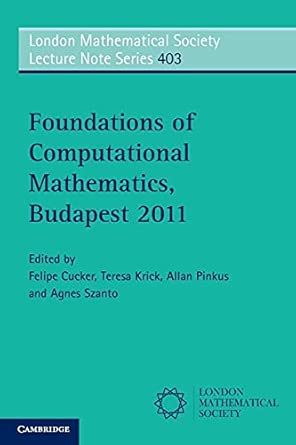Foundations of Computational Mathematics, Budapest 2011 book cover