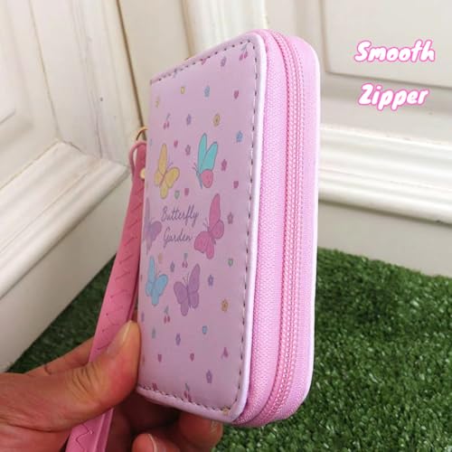 Image of AACKS Little Girls Coin Purse Kids Small Wallet for Teens Women Mini Coin Pouches with Strap Cute Cartoon Card Holder Cat Kitty Panda Unicorn