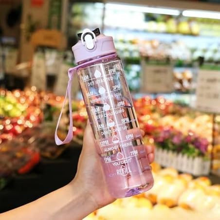 Image of Set of 3 Transparent Water Bottle 2000ML, 900ML, 300ML with Motivational Time Marker | Leak Proof&Break-Proof | Best Usage For Office /School /Gym /Travel Water Bottle