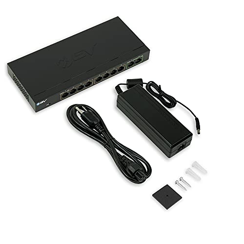 Image of BV-Tech 8-Port PoE+ Gigabit Switch with 2 Gigabit Uplinks, 96W Total Power, NDAA Compliant, 802.3af /at, 30W per Port