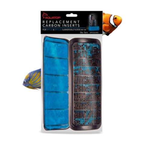 Aquatop Replacement Cartridge Insert, 2 Pack – Fits Aquatops UV Aquarium Filters, Aquarium Filter Refills, Keeps Water Crystal Clear, Fish Filter Cartridge for Organic Debris Cover