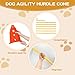 AEDNX Dog Agility Hurdle Cone Set Dog Agility Course Backyard Set Include 12 Agility Cones 6 Agility Rods Dog Agility Training Equipment Height Adjustable Obstacle with Storage Bag