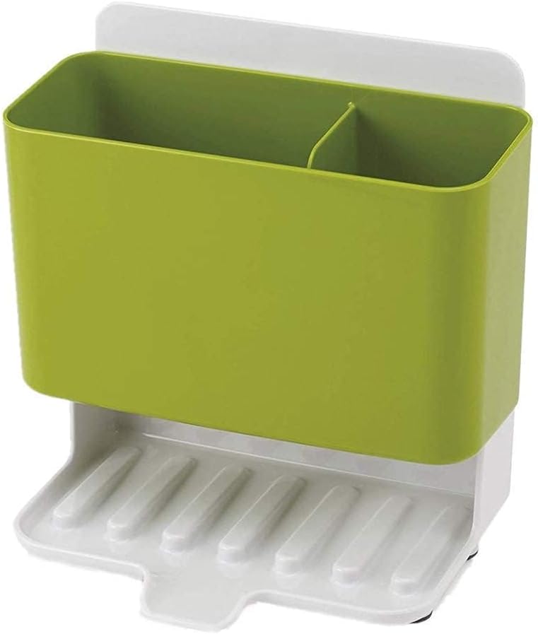 Caddy Tower Slimline Sink Caddy Kitchen Sink Organizer Sponge Holder Dishwasher Safe (T 811-5) (Green) (Pack of 1)