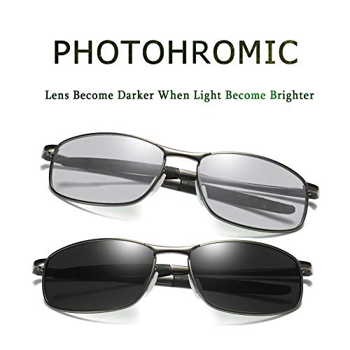 Feisedy B2444-XGU-FF Classic Polarized Photochromic Sunglasses Driving Photosensitive Glasses B2444 thumb #2