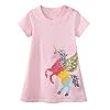 Baogaier Jurk Meisjes Kinderen Eenhoorn Pailletten Tule Jurken Katoen Korte/Lange Mouw/Mouwloos Glitter Casual Jurken…