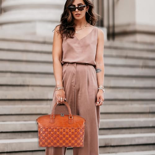 Image of Genuine Leather Handbags for Women Satchel Tote Bags Top Handle Bags