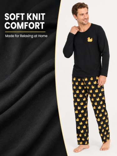 Image of Yoimira Mens Soft Pajama Set Short /Long Sleeve 2 Piece PJs with Pockets
