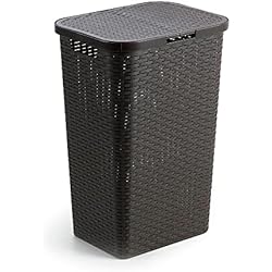 Ventilador Oryx IPAE Pro Garden, Cesto Ropa Resina Con Tapa 80 Litros, Colores Aleatorios