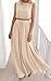 PRETTYGARDEN 2 Piece Sets for Women Summer Outfits 2026 Fashion Cotton Sleeveless Crop Top Long Maxi Skirt Set with Pockets (Beige, Large)