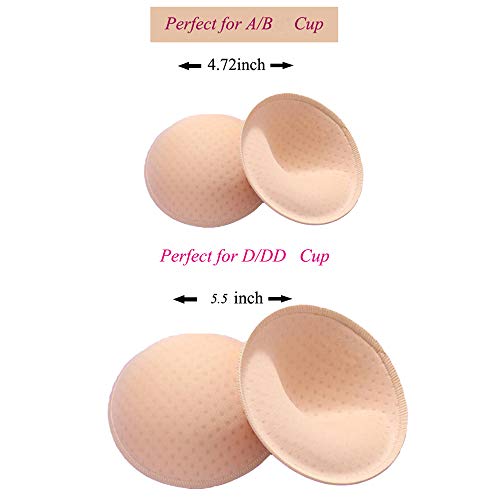 Ondy Bra Insert Pads 2 Pairs, Round Breast Enhancers,Invisible Bra Push Up Pad For Yoga Sports Bra #TOP5