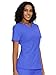 COZYFIT Scrub Tops for Woman - Back Princess Seams, Mock Wrap Top with 3 Pockets,Ceil Blue,XL