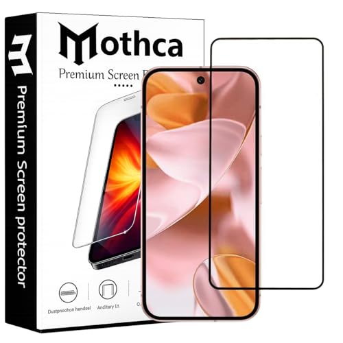 Image of Mothca Military-Grade Gorilla Tempered Glass Compatible with Google Pixel 10 | Black | Full Screen Protection | Scratch Resistant | Easy Installation Kit (Pack of 1)