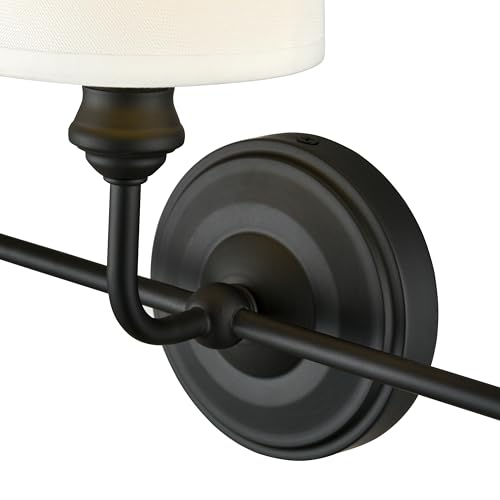 ML Lighting | Leena Collection | 99803-MB | Indoor 3 Light Vanity in Matte Black with White Fabric Shade | Elegant and Versatile Design for Any Bathroom by ML Lighting - Image 4