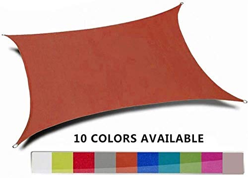 M&M's Toldos Impermeables Exterior Rectangular Toldo Vela De Sombra, Toldo Vela Impermeable, Protección Rayos UV, Toldo Resistente E Lmpermeable, para Patio, Exteriores, Jardín,Brown-4X4m