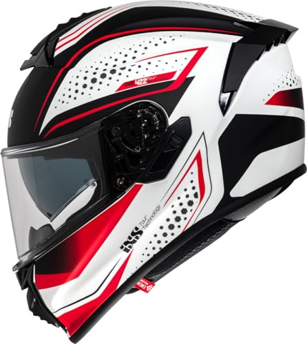 Ixs Ixs422 Fg 2.2 Helmet, White-Red, Size S For Men - 3
