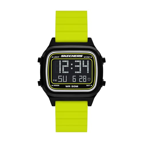 Skechers Men's Fiske Digital Yellow Silicone Watch (Model: SR5260) - image 1