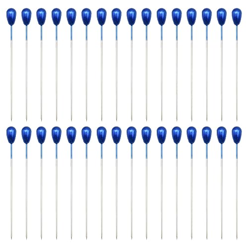 Yosawa 200 Pcs Corsage Boutonniere Pins Teardrop Colored Pearl Head Pins Wedding Bouquet Pins for Fabric, Jewelry DIY, Wedding Flower Decorations?Dark Blue/SD?