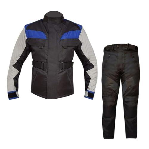 warrior gears Kinder-Motorradanzug aus Cordura, Textil-Motorradjacke und -hose für Kinder mit CE-Schutzpanzerung, Jungen-Oberteil, gut sichtbar, reflektierender Anzug, atmungsaktive Bikerhose