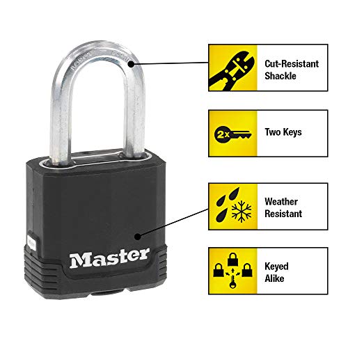 Master Lock M115XTRILFCCSEN Black Magnum Keyed-Alike Padlocks With All-Weather Cover thumb #1