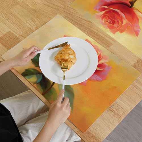 Sets de table lavables fleurs rose pour préserver votre table des taches - 5