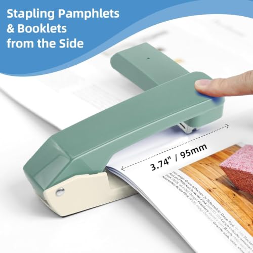 Image of Openja Desktop Staplers 360 Rotating Office Desk Staple Stapler for Up to 25 Sheets, Booklet Binding, Document Fastening, Brochure & Paper Stapling for Home, School & Office. (Multi Color)