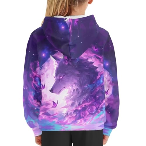 Yuuxorilu Unisex Kids Hoodies Youth Hooded Pullover Long Sleeve Sweatshirts with Pockets2