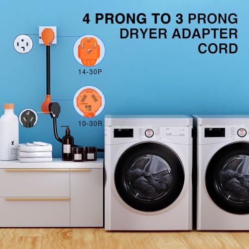 Image of Nilight Dryer Adapter Cord 30 Amp to 30Amp 4 Prong 125V /250V 7500 Watt Pure Copper New Outlet Old Plug Conversion Heavy Duty 10 Gauge Wire 14-30P 10-30R 30M /30F