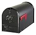 Gibraltar Mailboxes Elite Galvanized Steel Post Mounted Black Mailbox 10-1/2 in. H x 8-1/2 in. W x 22-1/4 in. L