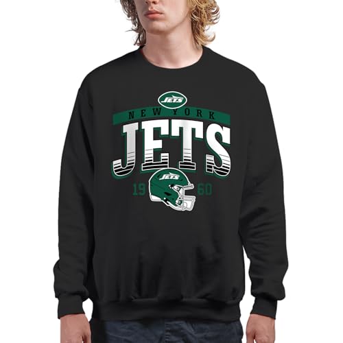 Junk Food NFL - New York Jets - Mighty - Officially Licensed Adult Pullover Fleece Crew Neck for Men and Women