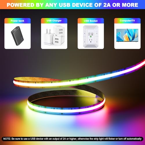Cinta de LED RGB Smart IC COB USB 2m y 7.5m PAUTIX miniatura 5