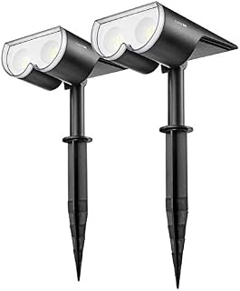Consciot 16 LED Solar Landscape Spotlights, Dusk-to-Dawn IP67 Waterproof Solar Powered Spotlights, Wireless